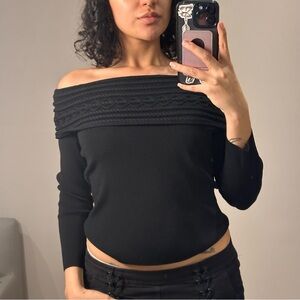 Chic Black Off-Shoulder Top